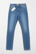 Hardcore Denim Women's High-Waisted Regular Fit Skinny Jeans Blue Size W28 L32 BNWT