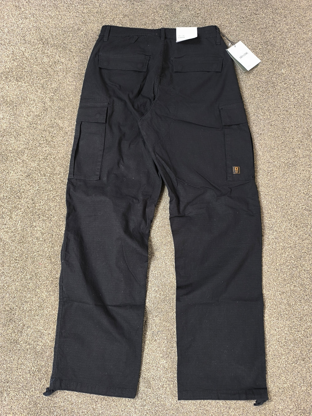 Only & Sons Men's Black Ripstop Cargo Pants Loose Fit W33 L34 BNWT