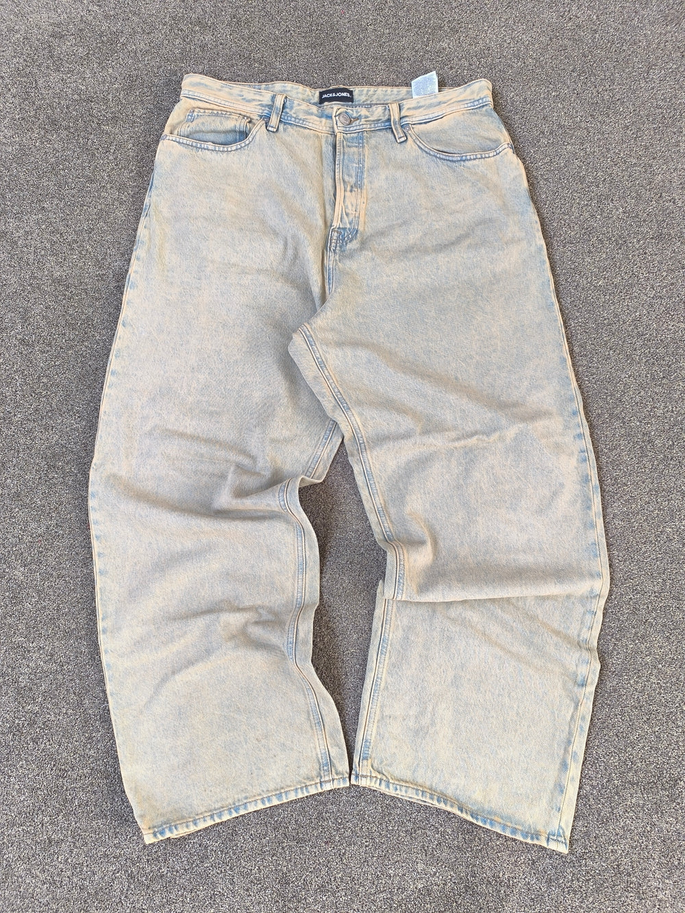 Jack & Jones Men's Extra Baggy 'Ron' Jeans Light Wash Blue W36 L34 Brand New