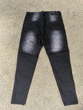 Brave Soul Men's Black Distressed Biker Jeans Skinny Fit 32R Brand New with Tag