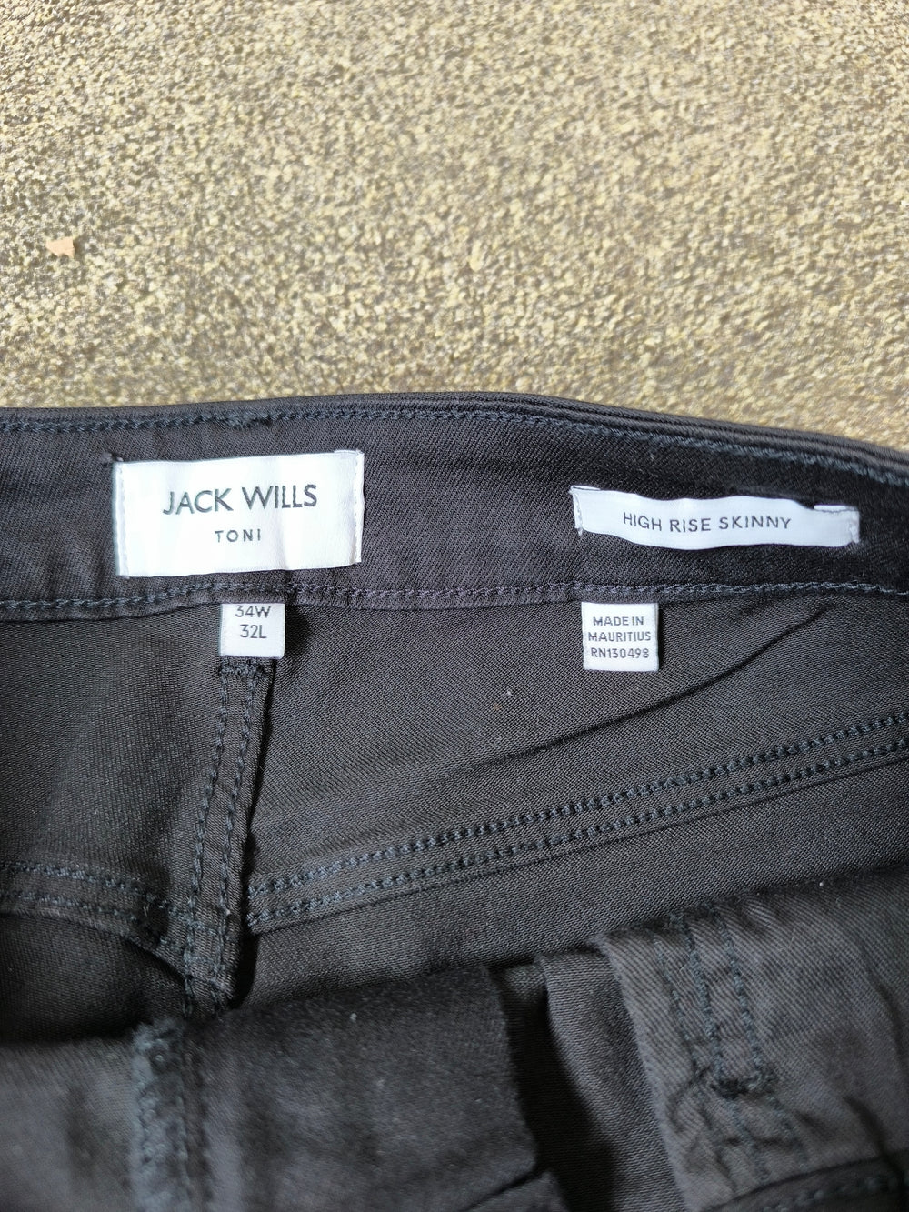 Jack Wills 'Toni' Women's Black High Rise Skinny Jeans - 34W 32L (UK 16) Brand new without Tags