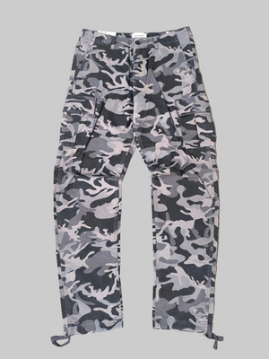 Jack & Jones Grey Camo Loose Fit Mens Cargo Pants - W31 L32 (New With Tags)