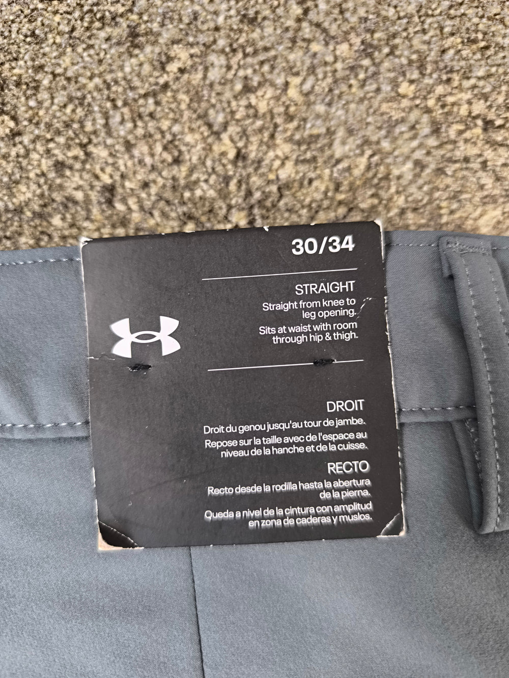 Under Armour Men's Straight Fit Golf Pants - Gray (Size 30/34)